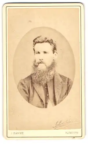 Fotografie J. Hawke, Plymouth, Mr. W. John W. Deall mit Vollbart