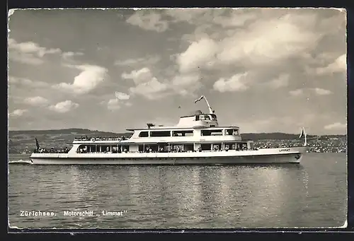 AK Motorschiff Limmat auf dem Zürichsee