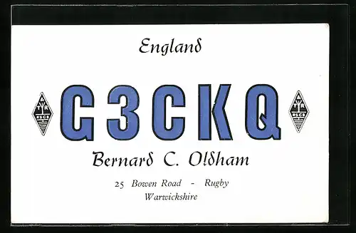 AK Radio-Frequenz G3CKQ von Bernard C. Oldham