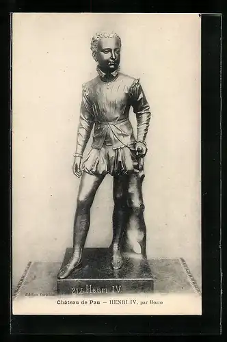 AK Château de Pau, Henry IV, par Bozio