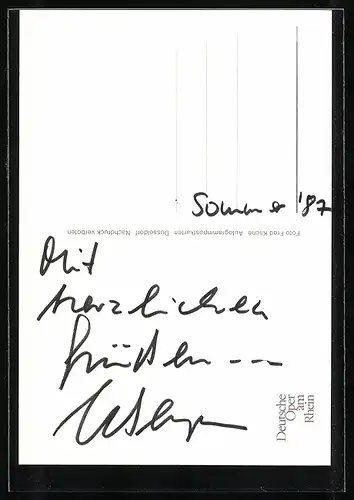 AK Opernsängerin Cornelia Berger, mit original Autograph