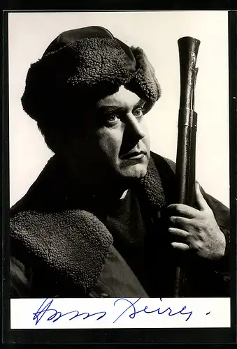 AK Opernsänger Hans Beirer in einer seiner Rollen, original Autograph