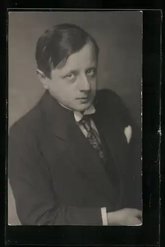 AK Opernsänger Karl Seydel im Anzug mit Krawatte