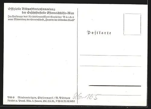 Künstler-AK Rindenträger in der Steiermark