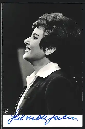 AK Opernsängerin Gertrude Jahn im Profil, mit original Autograph