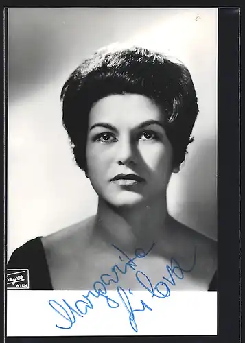 AK Opernsängerin Margarita Lilova, mit original Autograph