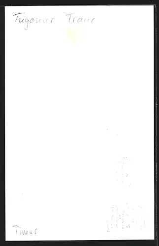 AK Opernsänger Tugonur Frauc im Kostüm mit Vollbart, mit original Autograph