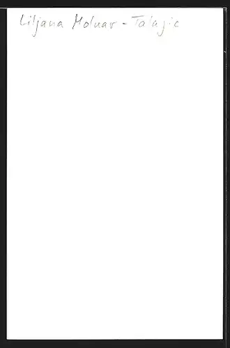 AK Opernsängerin Liljana Moluar-Talajic mit grossem Hut, mit original Autograph