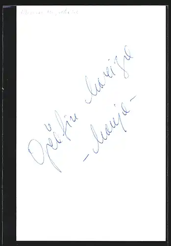 AK Opernsängerin Olivera Miljakovic im taillierten Kleid, mit original Autograph