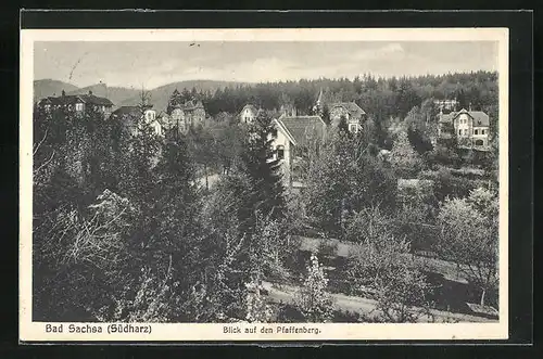 AK Bad Sachsa / Südharz, Blick auf den Pfaffenberg