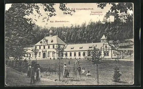 AK Bad Langenschwalbach, Kgl. Moorbadehaus, Sanatorium Paulinenberg und Ortsleben