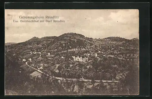 AK Reindlitz, Osterbachthal mit Blick auf das Dorf
