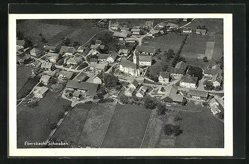 AK Ebersbach / Schwaben, Ortspanorama aus der Vogelschau