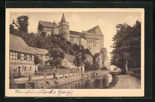 AK Wiesentfels, Blick über den Fluss auf den Ort