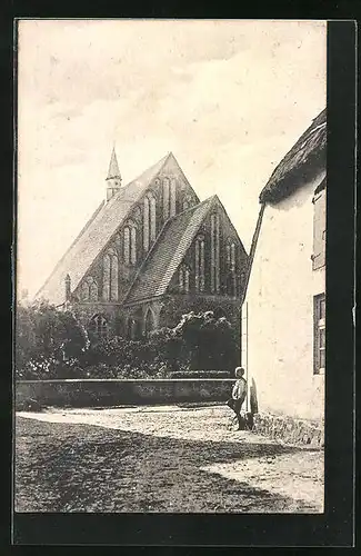 AK Wiek / Rügen, Blick zur Wieker Kirche