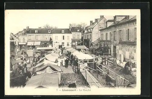 AK Liancourt, Le Marché, Blick auf den Markt