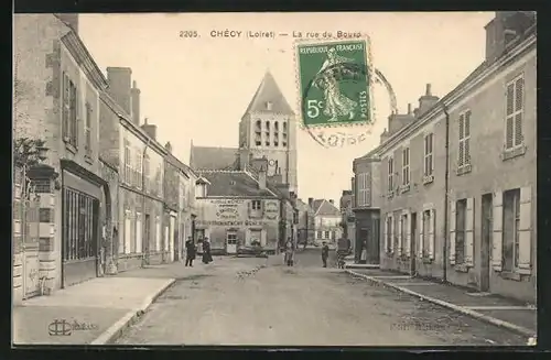 AK Chécy, La Rue du Bourg