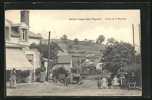 AK Saint-Léger-des-Vignes, Route de la Machine