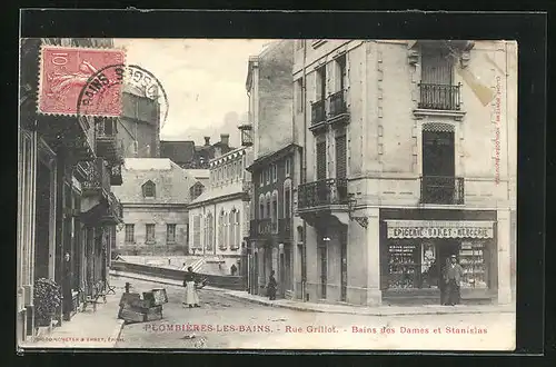 AK Plombières-les-Bains, Bains des Dames et Stanislas, Rue Grillot