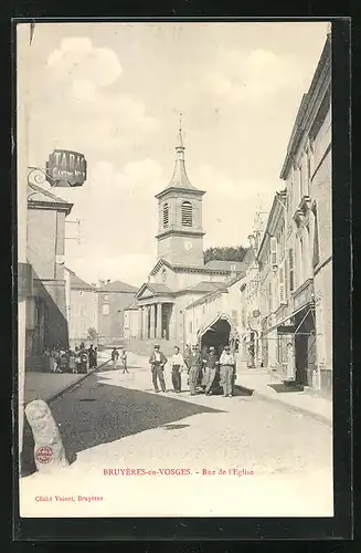 AK Bruyéres-en-Vosges, Rue de l'Eglise