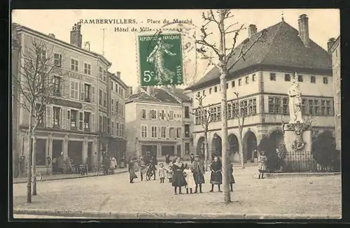 AK Rambervillers, Place du Marché, Hotel de Ville