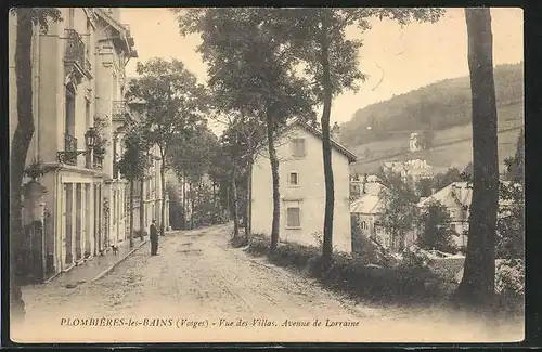 AK Plombiéres-les-Bains, Vue des Villas, Avenue de Lorraine