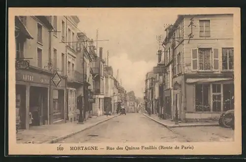 AK Mortagne, Rue des Quinze Fusillés