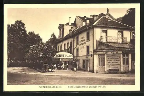 AK Plombiéres-les-Bains, Hotel-Restaurant Strasbourgeois