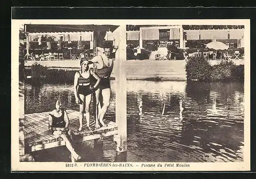 AK Plombiéres-les-Bains, Piscine du Petit Moulin