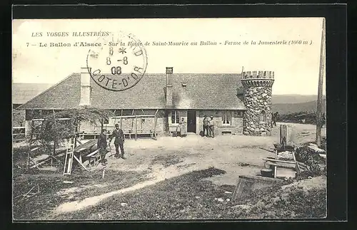 AK Le Ballon-d'Alsace, sur la Route de Saint-Maurice-au-Ballon, Ferme de la Jumenterie