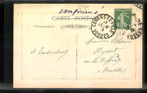 AK Contrexéville, Entrée du Parc et Colonnade des Sources