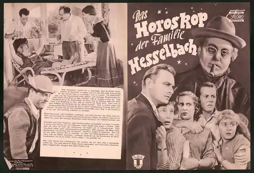 Filmprogramm DNF, Das Horoskop der Familie Hesselbach, Wolf Schmidt, Elsa Knott, Drehbuch Wolf Schmidt