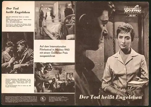 Filmprogramm PFP Nr. 16 /64, Der Tod heisst Engelchen, Jan Kacer, Eva Polakova, Regie Jan Kadar, Elmar Klos