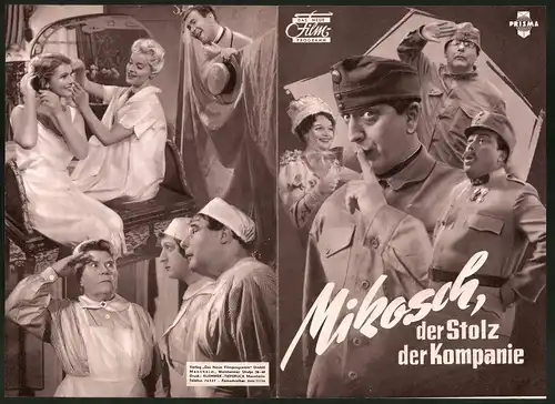 Filmprogramm DNF, Mikosch, der Stolz der Kompanie, Gunther Philipp, Walter Gross, DFrehbuch F. M. Schilder u. Franz Mari