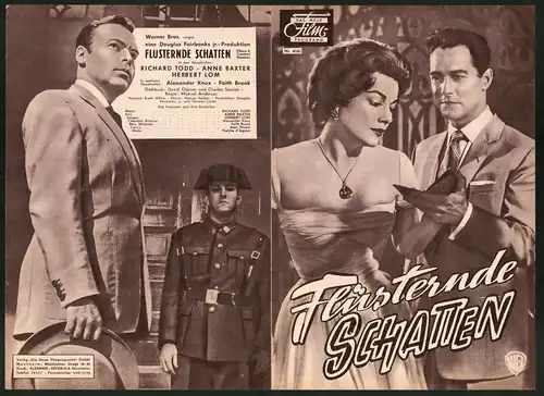 Filmprogramm DNF Nr. 4041, Flüsternde Schatten, Richard Todd, Anne Baxter, Regie Michael Anderson