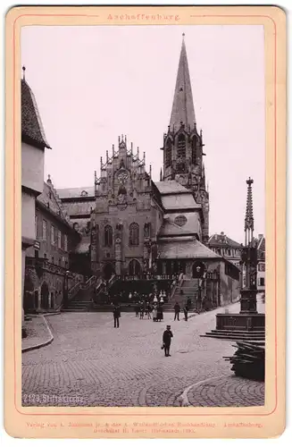 Fotografie H. Lautz, Darmstadt, Ansicht Aschaffenburg, Stiftskirche