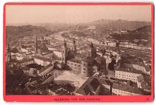 Fotografie Georg Stuffler, München, Ansicht Salzburg, Blick von der Festung auf die Stadt