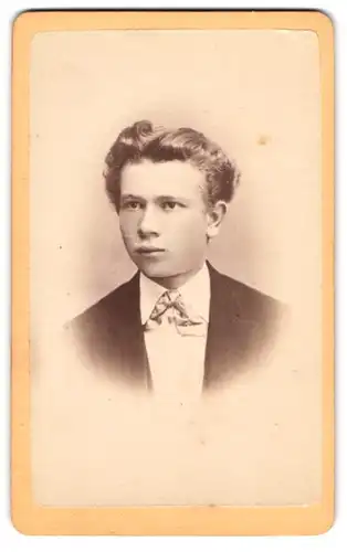 Fotografie A. Berka, Zittau, Portrait junger Herr im Anzug mit Fliege