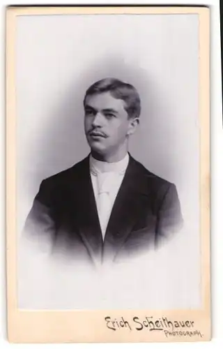 Fotografie Erich Scheithauer, Zwickau i / S., Portrait junger Herr im Anzug mit Krawatte