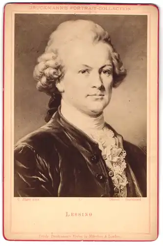 Fotografie Friedr. Bruckmann, München, Portrait Lessing, Schriftsteller