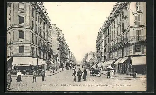 AK Paris, Rue Gay-Lussac, vue prise du Carrefour des Feuillantines