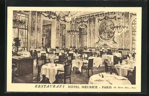 AK Paris, Hotel Meurice, Restaurant
