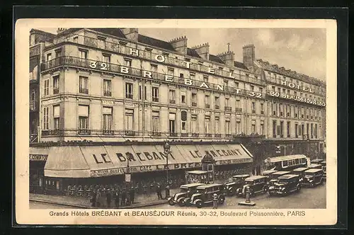 AK Paris, Grands Hôtels Brébant et Beauséjour Réunis, 30-32, Boulevard Poissonniére