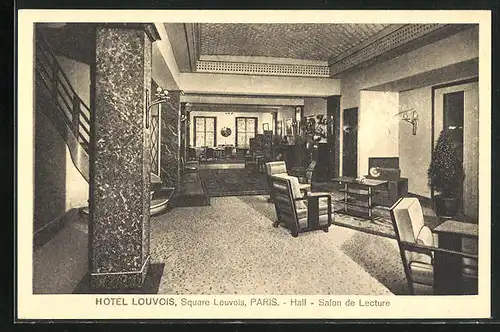 AK Paris, Hotel Louvois, Square Louvois - Salon de Lecture
