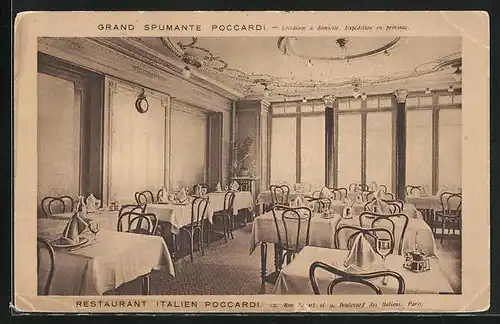 AK Paris, Restaurant Italien Poccardi, 9 Boulevard des Italiens