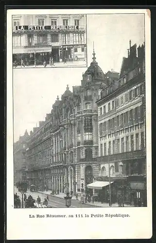 AK Paris, La Rue Réaumur, la Petite Republique