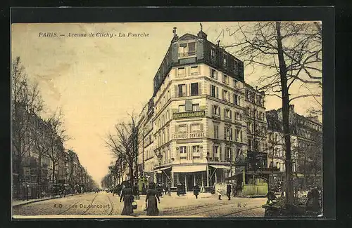 AK Paris, Avenue de Clichy, La Fourche