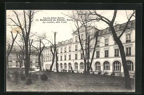 AK Paris, Lycée Jules Ferry, 77, Boulevard de Clichy, Le Jardin, Côté Nord