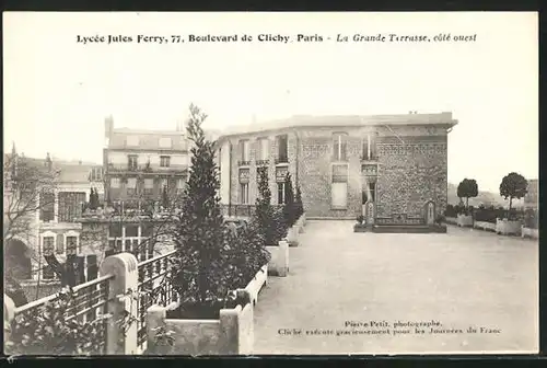 AK Paris, Lycée Jules Ferry, 77, Boulevard de Clichy, La Grande Terrasse, Côté ouest