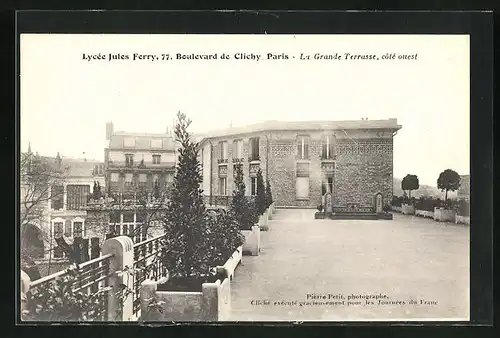 AK Paris, Lycée Jules Ferry, 77, Boulevard de Clichy, La Grande Terrasse, Côté ouest